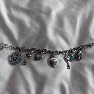 Brighton Silver Tone Vintage Kappa Kappa Gamma KKG Sorority Charm Bracelet NWOT